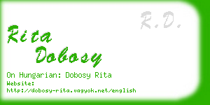 rita dobosy business card